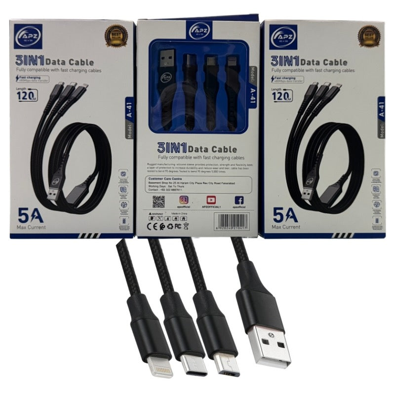 3-in-1 Fast Charging Cable 100W
