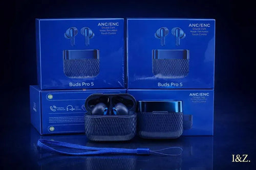 Black Buds Pro 5 Wireless Earbuds