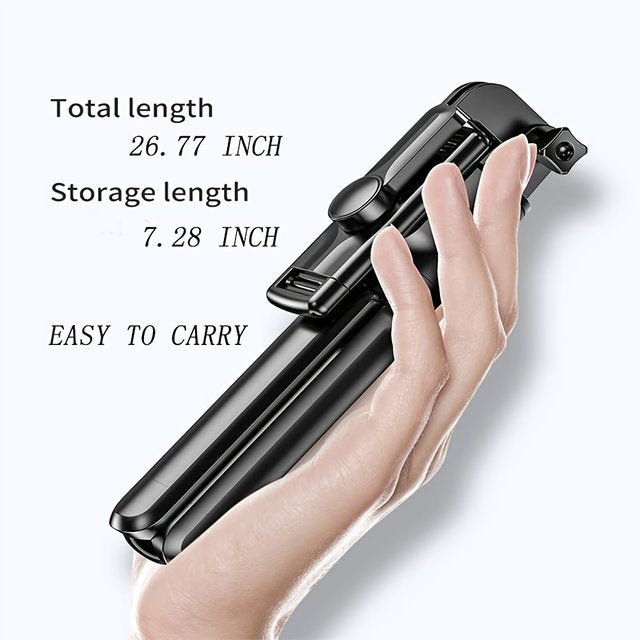 R1s Bluetooth Selfie Stick Tripod with Remote | with LED Light