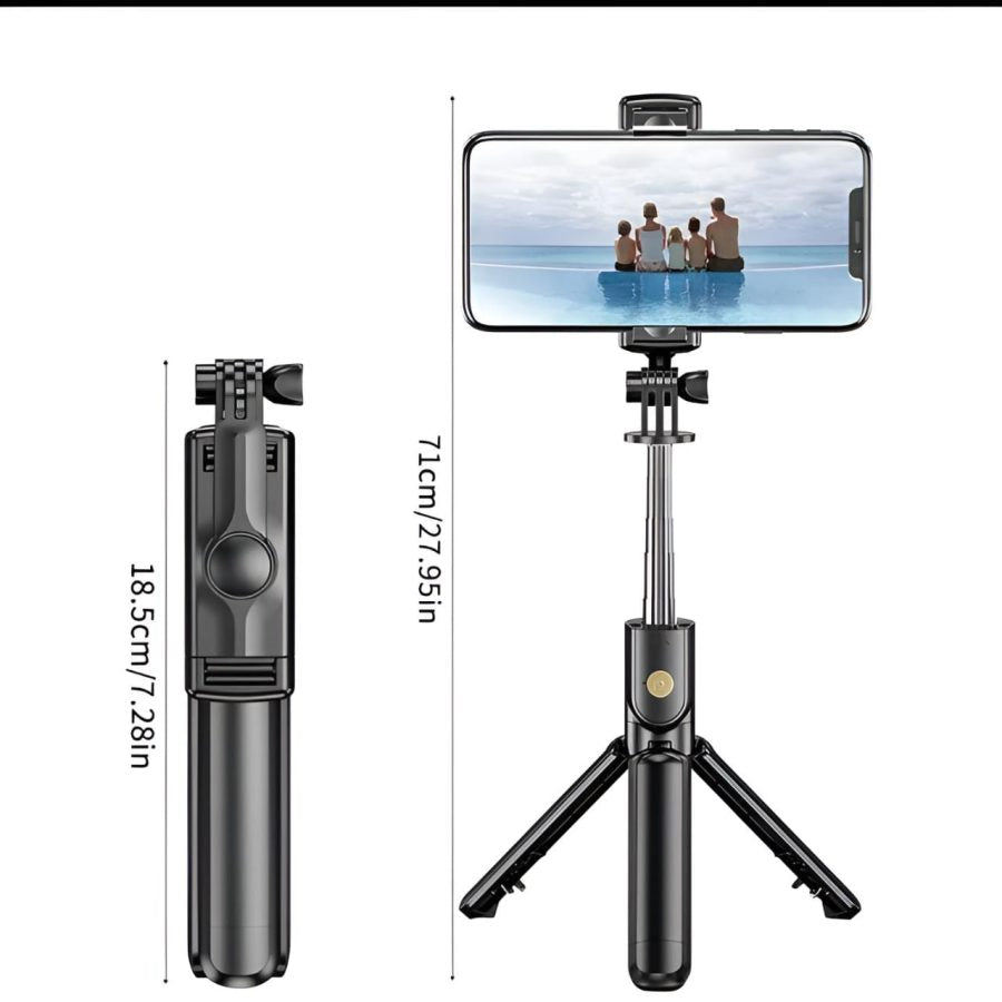 R1s Bluetooth Selfie Stick Tripod with Remote | with LED Light