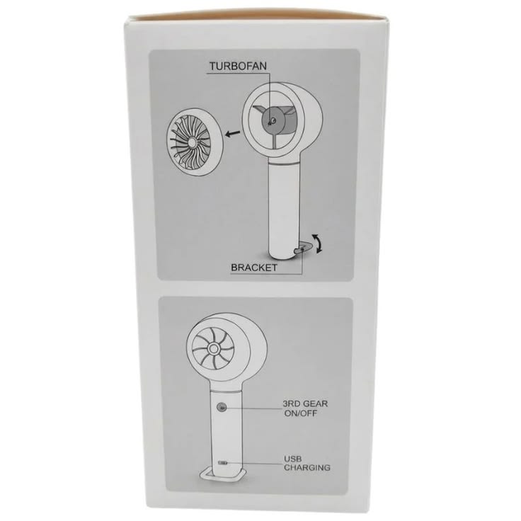Rechargeable Mini Cooling Fan | USB with 3 Speed Modes | Random color