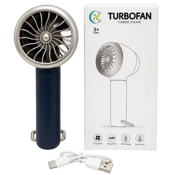 Rechargeable Mini Cooling Fan | USB with 3 Speed Modes | Random color